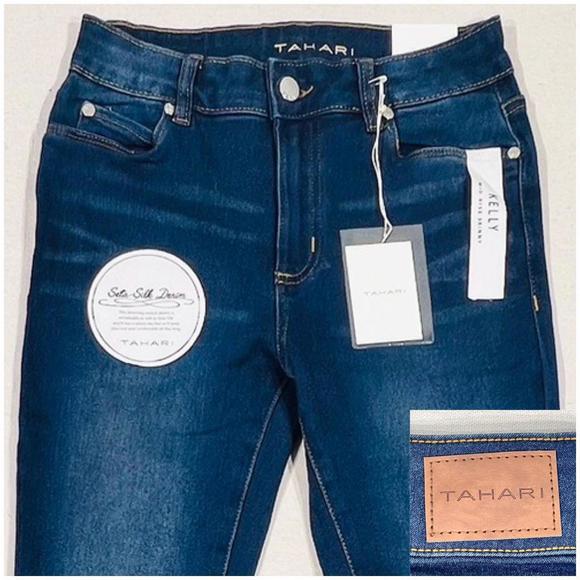 Tahari Denim - TAHARI - Kelly mid-rise skinny jeans stretch denim womens size 6 NWT